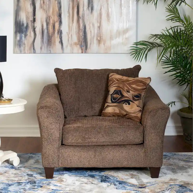 Fauteuil d'appoint dossier coussins tissu contemporain Camero