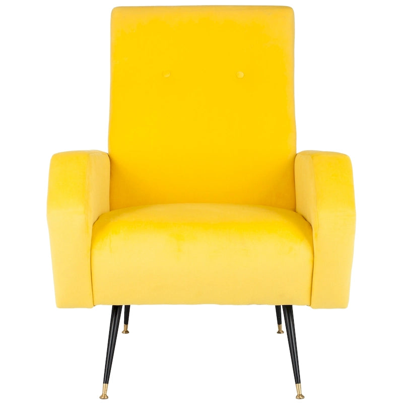 Fauteuil club rétro moderne du milieu du siècle – 71L x 89P x 94H cm