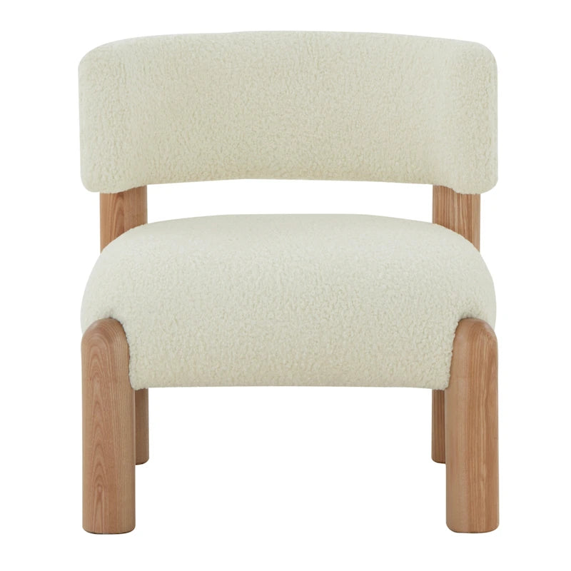 Fauteuil d'appoint en fausse fourrure Dineke - L 66 cm x P 66 cm x H 71 cm - L66xP66xH71