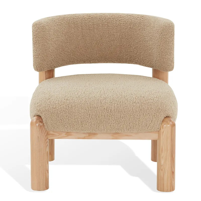 Fauteuil d'appoint en fausse fourrure Dineke - L 66 cm x P 66 cm x H 71 cm - L66xP66xH71