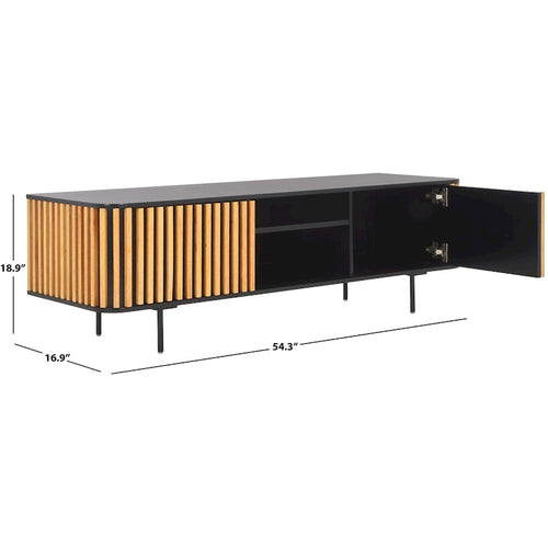 Meuble TV 2 portes 2 étagères – 54 L x 17 P x 19 H